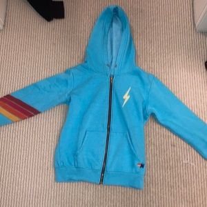 kids blue aviator nation zip up
